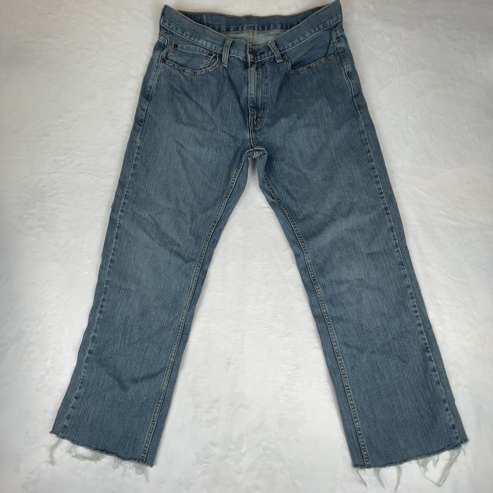 Levi's 559 Jeans Men's 34x32 Blue Denim Natural‎ Age Distress Ranch Straight Fit